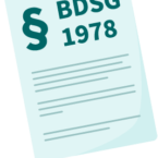 Auf einem Papier steht ein Paragraphzeichen und BDSG 1978.