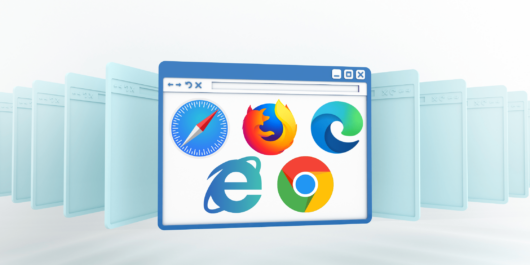 Logos der populärsten Browser in einem Fenster. Bild: Canva
